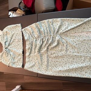 Floral Two-Piece Skirt and Top Set